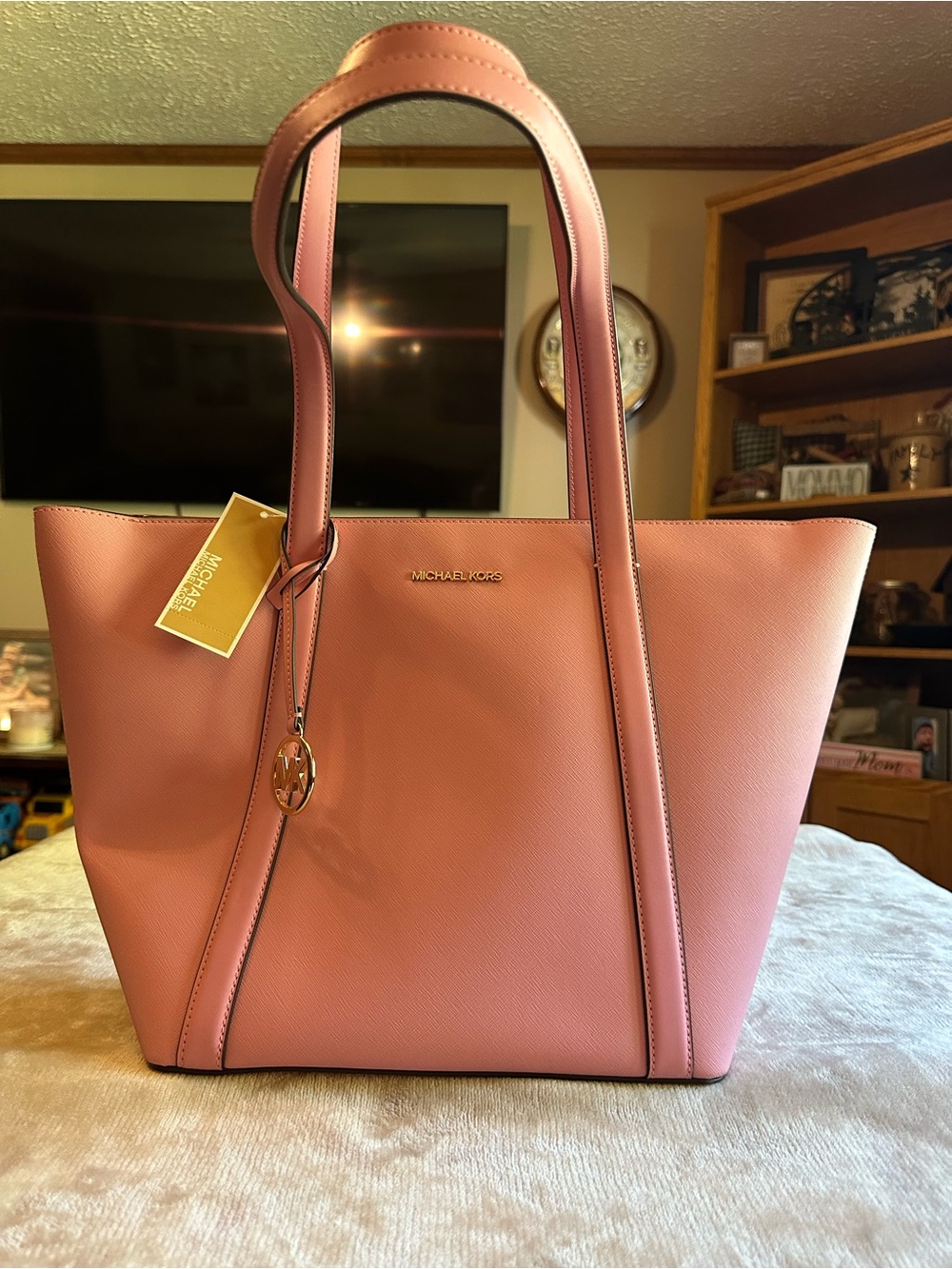 Michael Kors Carnation Pink Saffiano Leather Large Tote